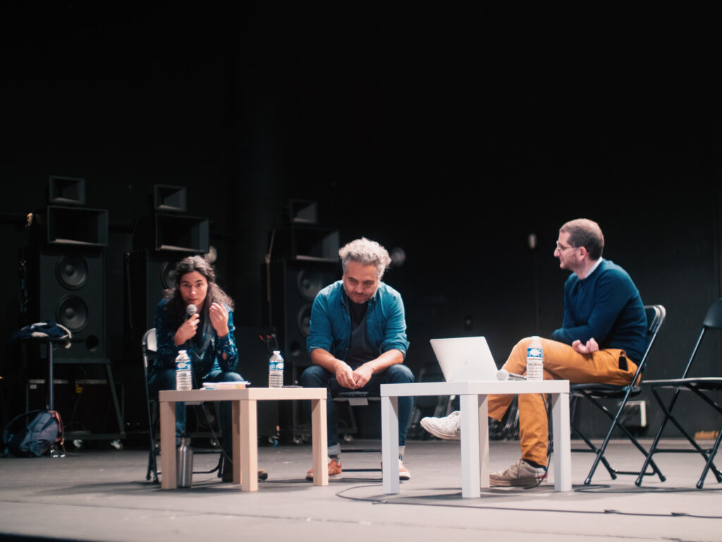 Rencontre avec Léna Balaud, philosophe et ingénieur agronome, Diego Landivar, économiste, Yann Moulier-Boutang, philosophe et économiste,